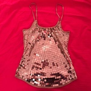 Gold sequin BEBE top